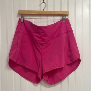 Lululemon speed up high rise lined short 4” pink